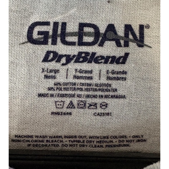 Men's Gildan Cat DJ Party Graphic T-shirt Size XL Blue & Purple - Picture 3 of 3